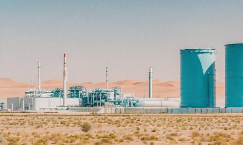 Green,Industry,Hydrogen,,Desert,,Eco,Power,Plant.,Petrochemical,Industrial,Factory